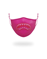 ADULT PINK SHARK FORM-FITTING FACE MASK