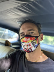 ADULT BEWARE OF THE DOG FORM-FITTING FACE MASK