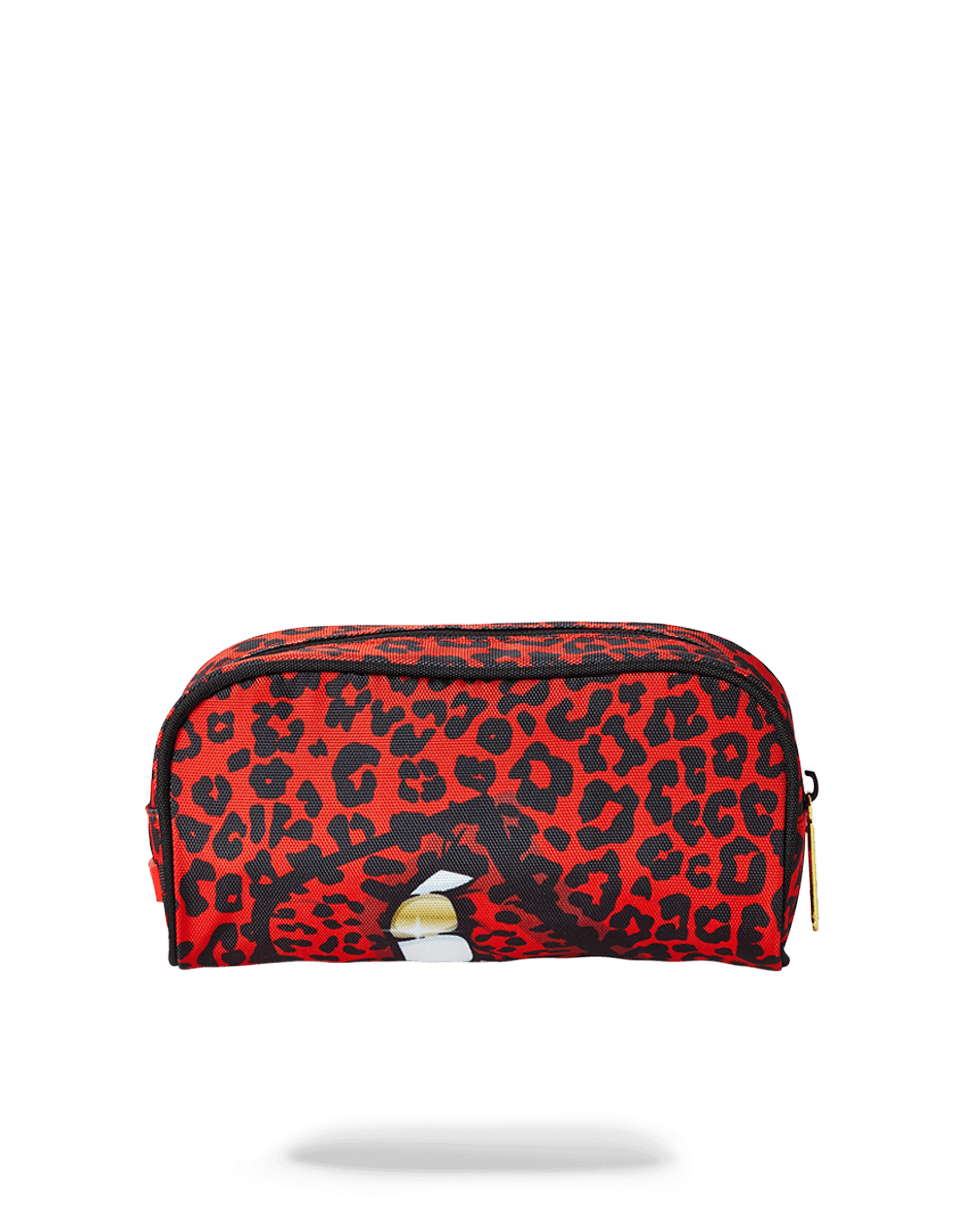 RED LEOPARD LIPS PENCIL CASE