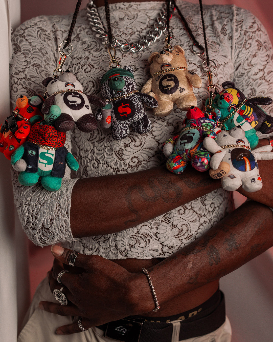 SKI MASK BEAR KEYCHAIN